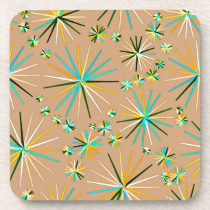 Porta-copo Padrão Sputnik do meio século, Taupe Tan