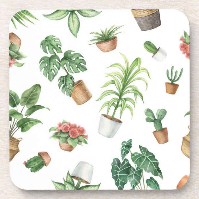 Porta-copo Padrão vegetal (Frente)