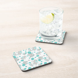 Porta-copo Padrões De Elefantes, Elefantes Bonitos - Cinzas A