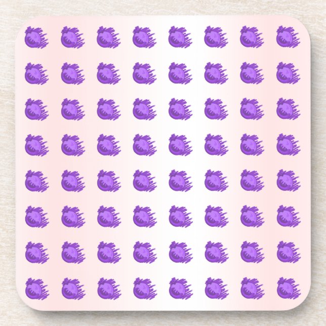 Porta-copo Padrões de Frutas Mirtilos e Creme (Frente)