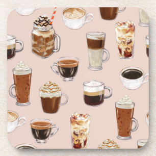 Porta-copo Padrões para Bebidas e Desserts de Café