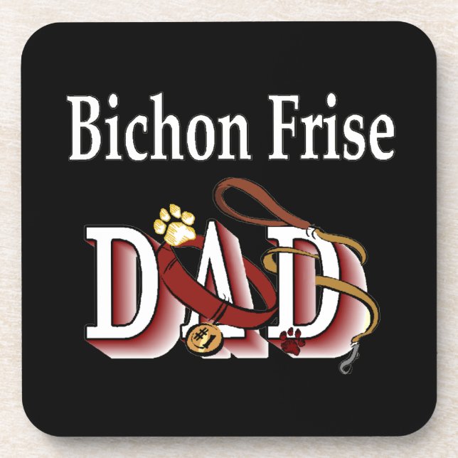 Porta-copo Pai Bichon Frise (Frente)