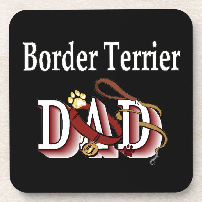 Porta-copo Pai de Borda Terrier (Frente)