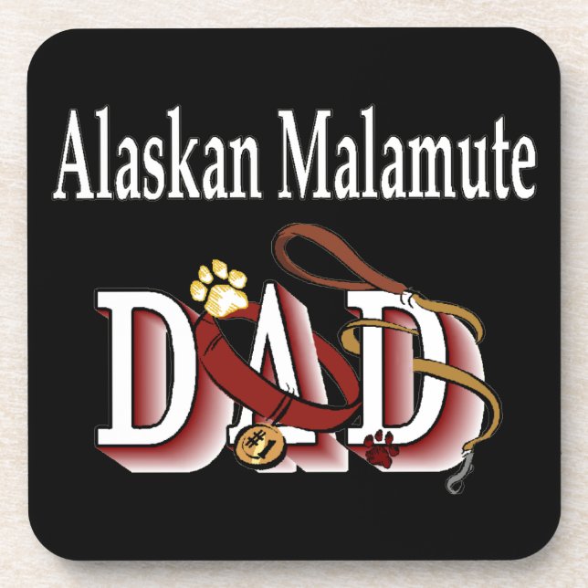Porta-copo Pai de Cachorro Malamute no Alasca (Frente)