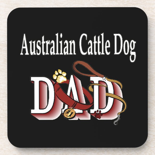 Porta-copo Pai de Cães de Bovinos Australiano (Frente)