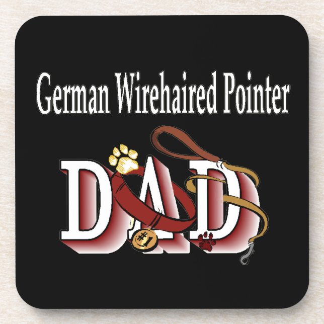 Porta-copo Pai de Ponteiro Wirehaired Alemão (Frente)