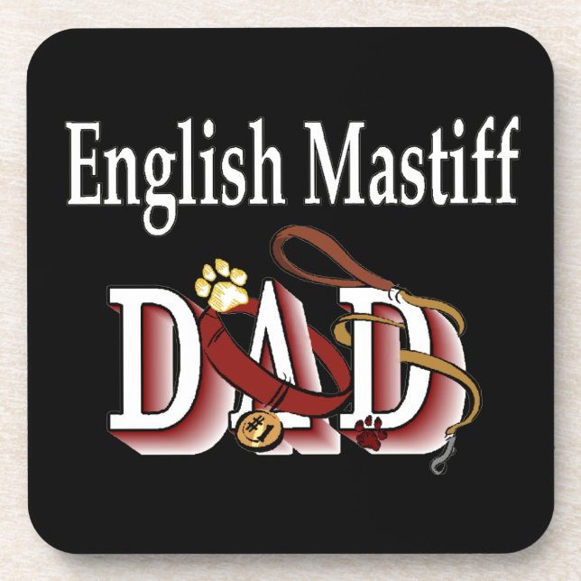 Porta-copo Pai Mastiff Inglês (Frente)