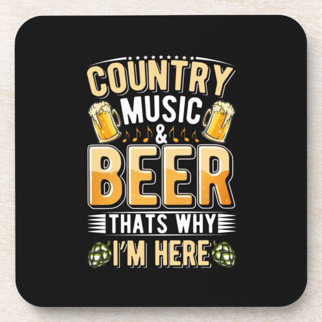 Porta-copo País da Música Country para Bebedores de Cerveja A (Frente)