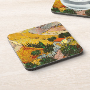 Porta-copo Paisagem com House e Ploughma Vincent van Gogh