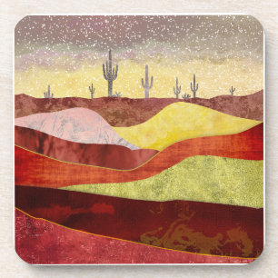 Porta-copo Paisagem de Cactos do Deserto