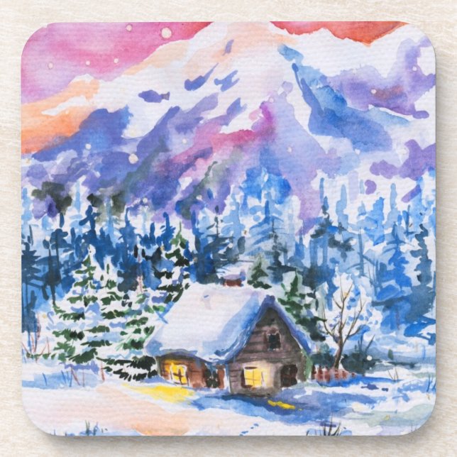 Porta-copo Paisagem do inverno (Frente)