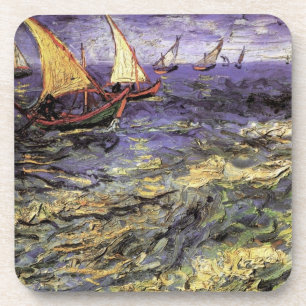 Porta-copo Paisagem marinha em Saintes Maries por Vincent van