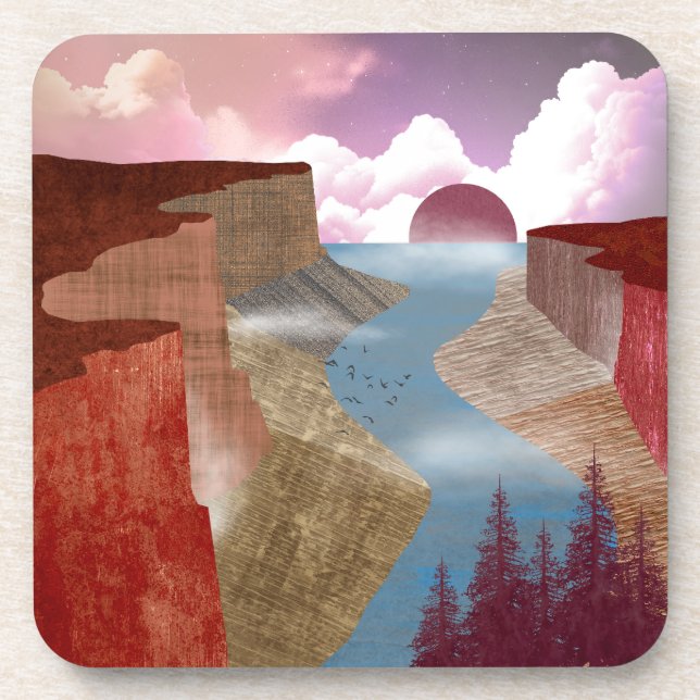 Porta-copo Paisagem Oceânica Canyon (Frente)