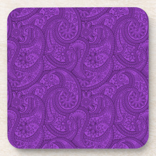 Porta-copo Paisley roxo