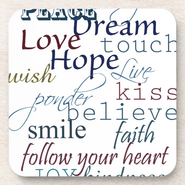 Porta-copo Palavras de inspiração (Frente)