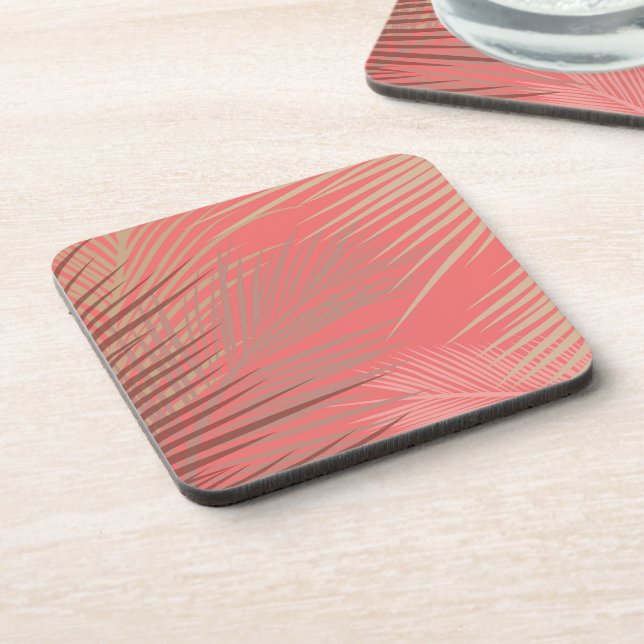 Porta-copo Palm deixa sombra em coral vivo (Left Side)