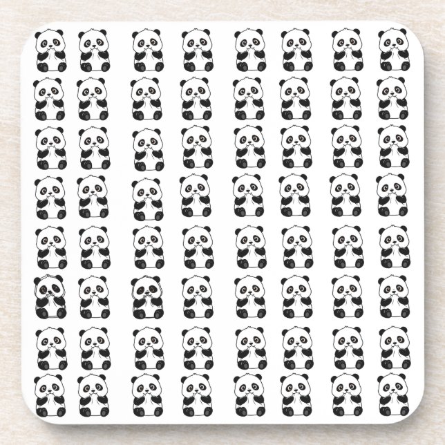 Porta-copo Panda Fofo Mordendo (Frente)