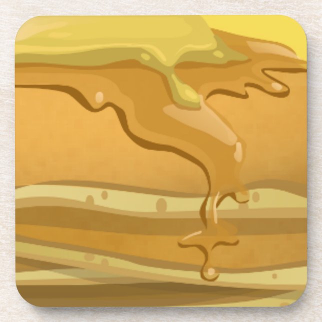 Porta-copo Panqueca e calda de maple fofos (Frente)