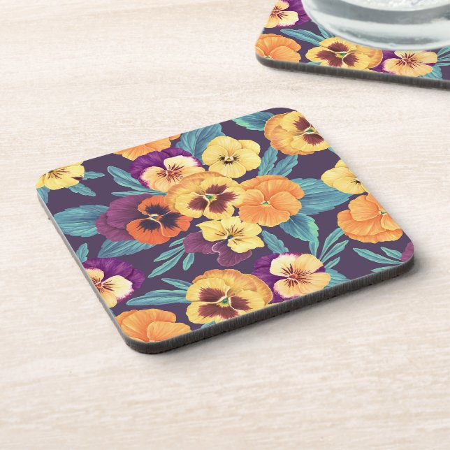 Porta-copo Pansias sobre violeta de ameixa (Left Side)