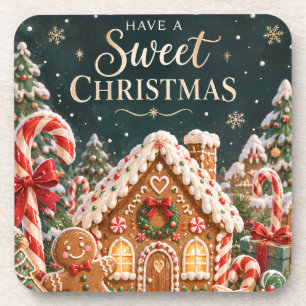 Porta-copo Pão de gengibre personalizado Natal com Doce, bolo
