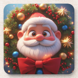 Porta-copo Papai Noel Desenho Animado Natal Festivo
