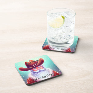 Porta-copo Papai Noel no Natal do Chapéu Ocidental