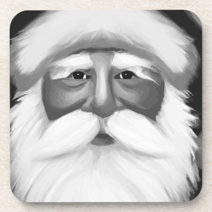 Porta-copo Papai Noel preto e branco 