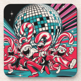Porta-copo Papais noeis Elves Candy Canes Dança A Sob Bola Di