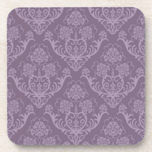Porta-copo Papel de parede floral roxo