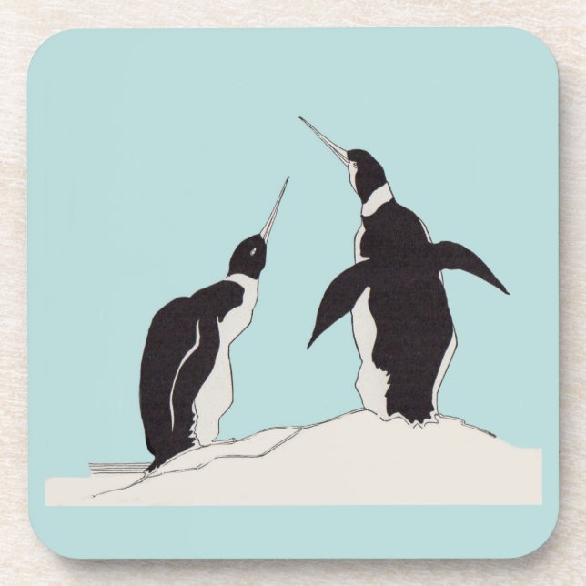 Porta-copo par de pinguins (Frente)