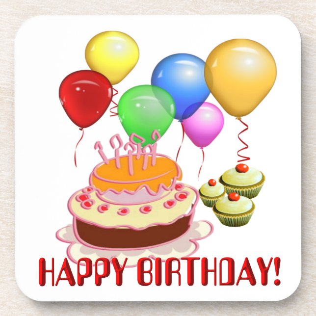 Porta-copo Parabéns ~ Conjunto de Portas copos (Frente)