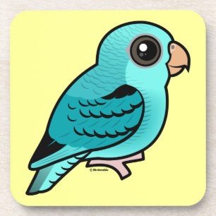 Porta-copo Parakeet barrado turquesa