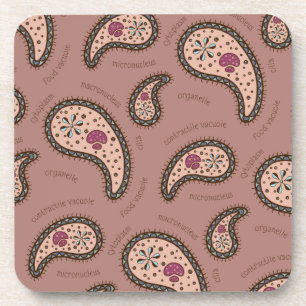 Porta-copo Paramecia Paisley Customable Biology Mocha Brown