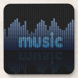 Porta-copo Parede de Ondas de Música do Equalizador Digital