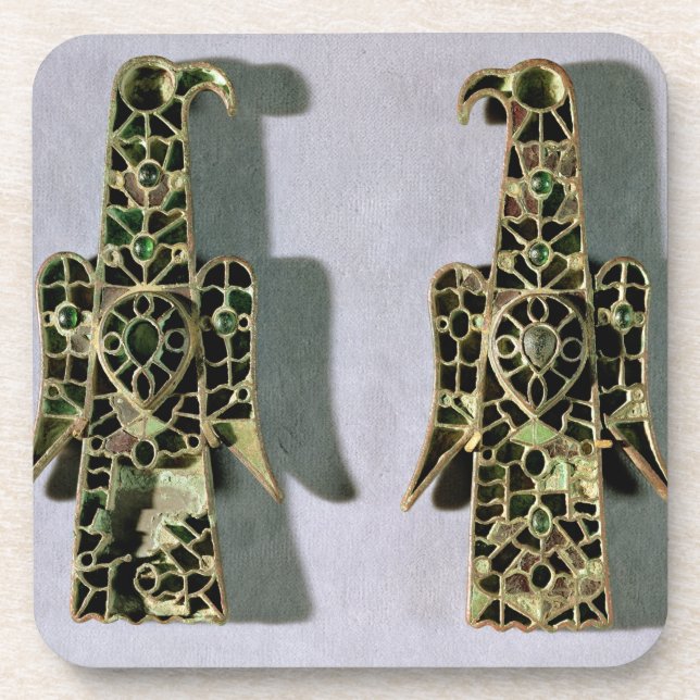 Porta-copo Pares de broches Eagle-Dar forma (metal e esmalte) (Frente)