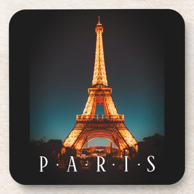 Porta-copo Paris, A Torre Eiffel à Noite, Vs 2 (Frente)