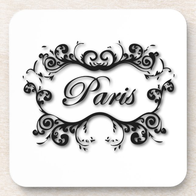 Porta-copo Paris com Scrolls (Frente)