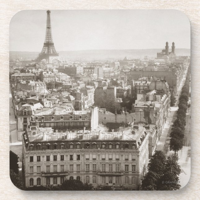 Porta-copo Paris: Vista aérea, 1900 (Frente)