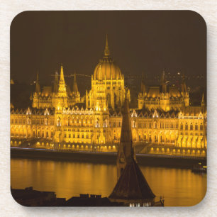 Porta-copo Parlamento húngaro Budapeste por noite