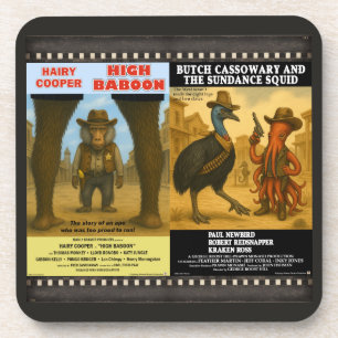 Porta-copo Paródia de Cartaz de Filme de Animal Ocidental