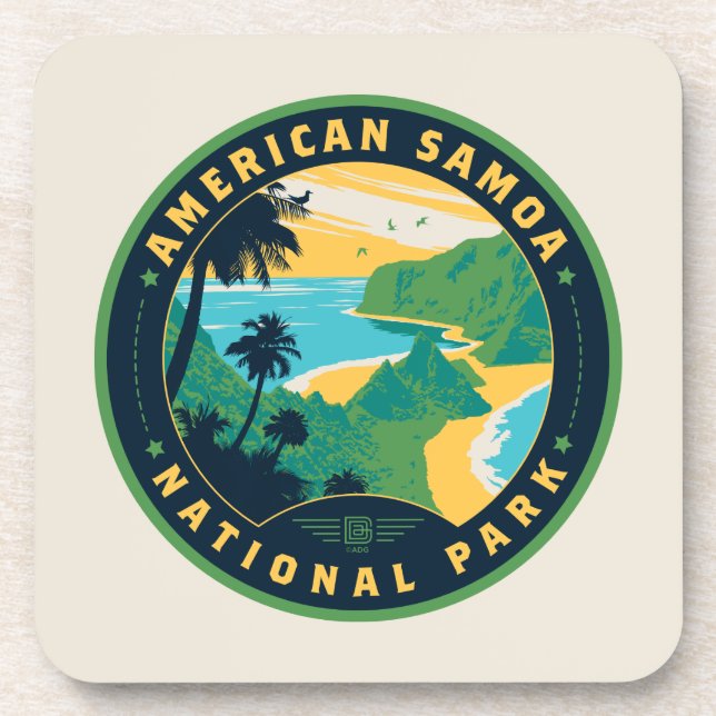 Porta-copo Parque Nacional de Samoa Americana (Frente)