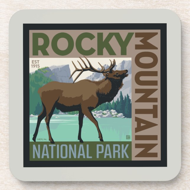 Porta-copo Parque Nacional Rocky Mountain | Elk (Frente)