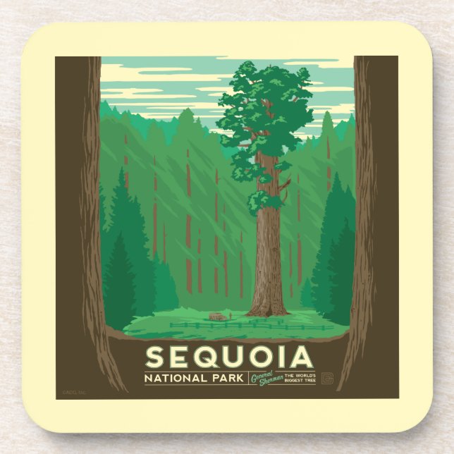 Porta-copo Parque Nacional Sequoia (Frente)