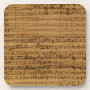 Porta-copo Partitura do vintage por Johann Sebastian Bach
