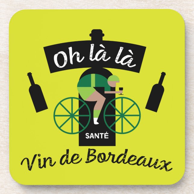 Porta-copo Páscoa francesa de Bebidas de Vinho Bordéaux (Frente)