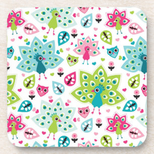 Porta-copo pássaro e coruja do pavão