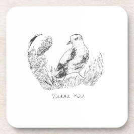 Porta-copo Pássaro Vintage Garden - Floral Monocromático Obri