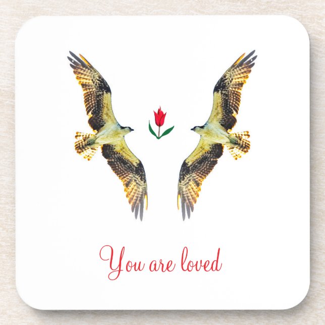Porta-copo Pássaros adoráveis. Ospreys (Frente)