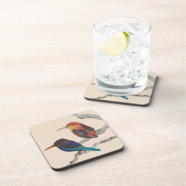 Porta-copo Pássaros Coloridos em um Conjunto de Seis Portas c