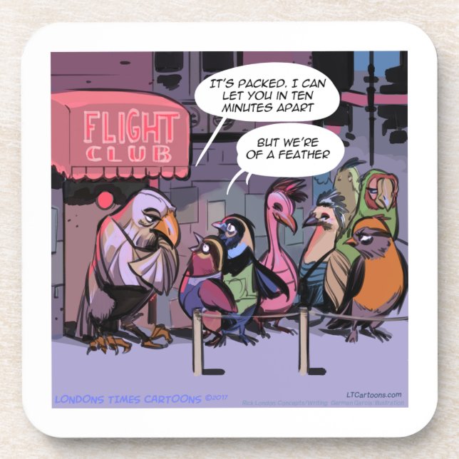 Porta-copo Pássaros Engraçados De Uma Pena (Frente)